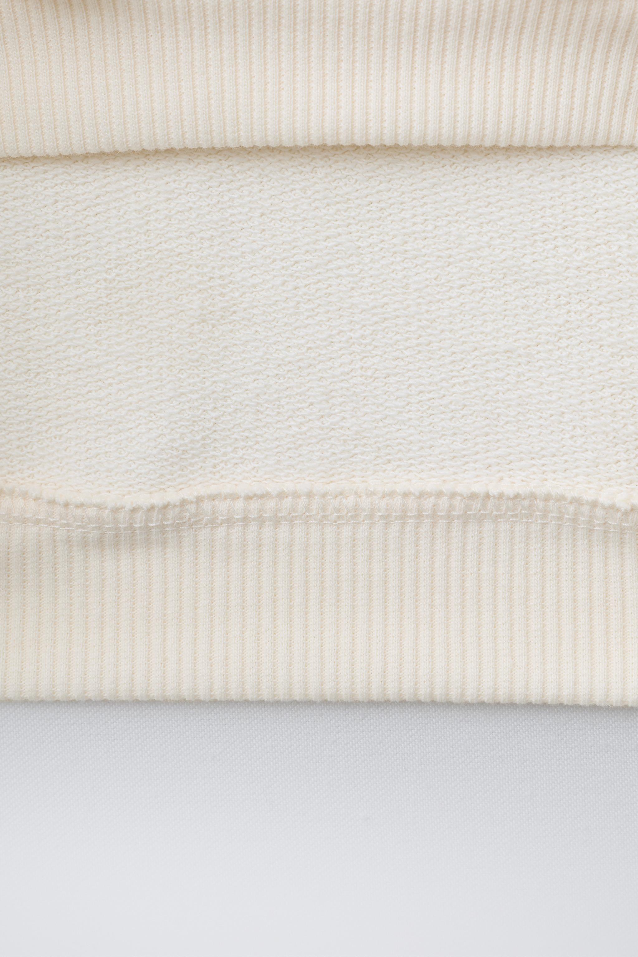 CROCHET PETER PAN COLLAR SWEATSHIRT